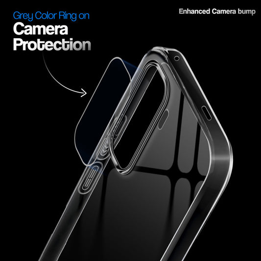 Crystal Clear Anti-Yellow Transparent Back Cover Case With Camera Ring Protection for Vivo T5 Pro 5G