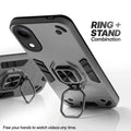 Vivo T5e 5G case with foldable ring stand for hands-free viewing in kickstand position