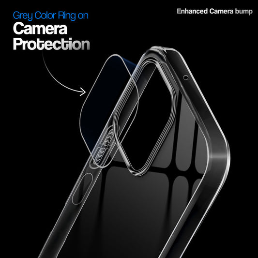 Crystal Clear Anti-Yellow Transparent Back Cover Case With Camera Ring Protection for Vivo T5x 5G