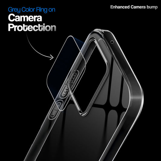 Crystal Clear Anti-Yellow Transparent Back Cover Case With Camera Ring Protection for Vivo V23 5G