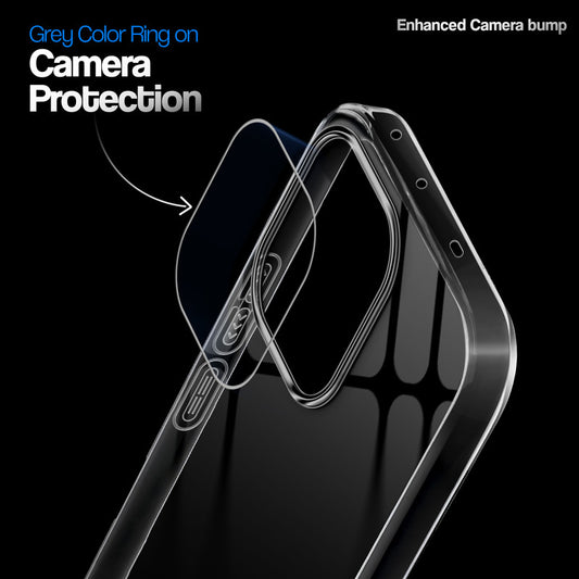 Crystal Clear Anti-Yellow Transparent Back Cover Case With Camera Ring Protection for Vivo V70 Elite 5G