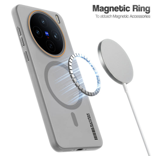 Colourful Frosted Matte Wireless Charging Support Back Cover Case for Vivo X200T 5G With Raised Camera Protection