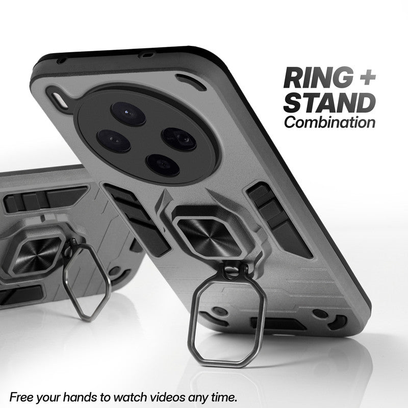 Vivo X300 5G case with foldable ring stand for hands-free viewing in kickstand position