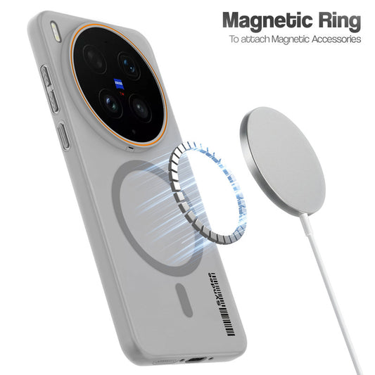 Colourful Frosted Matte Wireless Charging Support Back Cover Case for Vivo X300 Ultra 5G With Raised Camera Protection