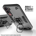 Vivo Y31 5G case with foldable ring stand for hands-free viewing in kickstand position