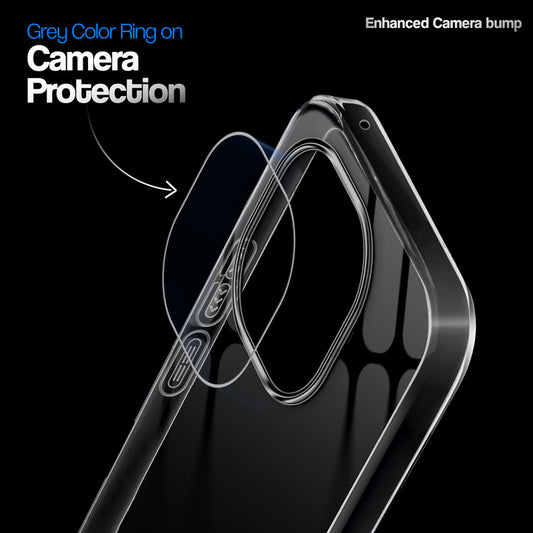 Crystal Clear Anti-Yellow Transparent Back Cover Case With Camera Ring Protection for iQOO 15 5G