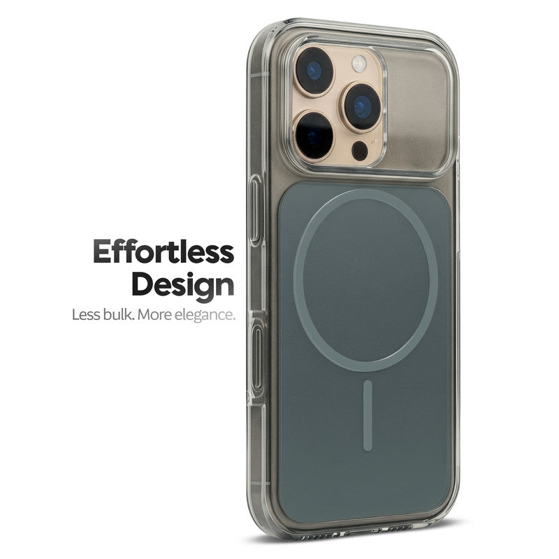 Silicone Hybrid Hard Back Cover with Wireless Charging Support for Apple iPhone 16 Pro