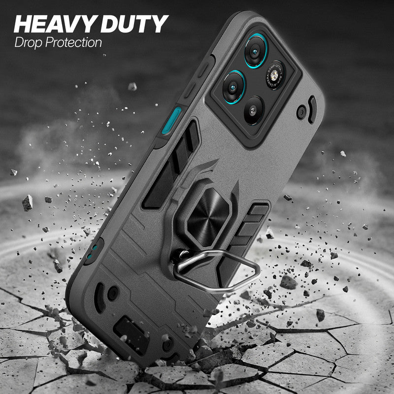 Motorola G67 Power 5G protective case illustrating impact drop protection with an impact-resistant frame.