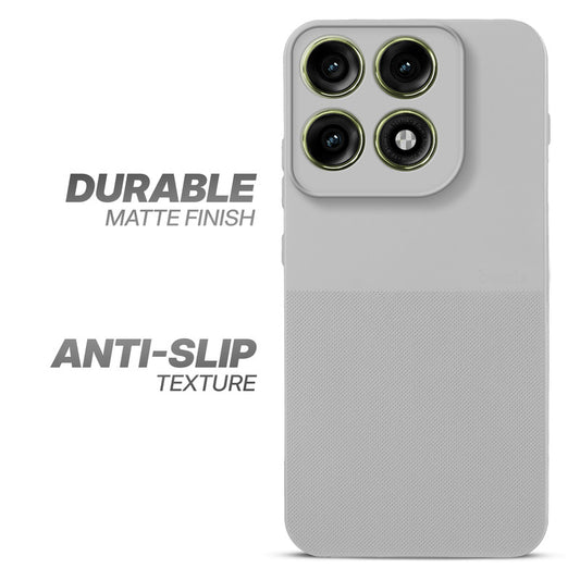 Durable Silicone Matte Back Cover with Textured Grip & Raised Camera Edges for Motorola Moto Edge 70 Pro Plus 5G
