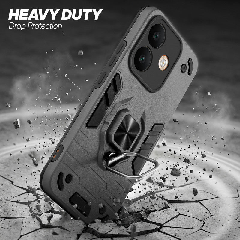 POCO X8 5G protective case illustrating impact drop protection with an impact-resistant frame.