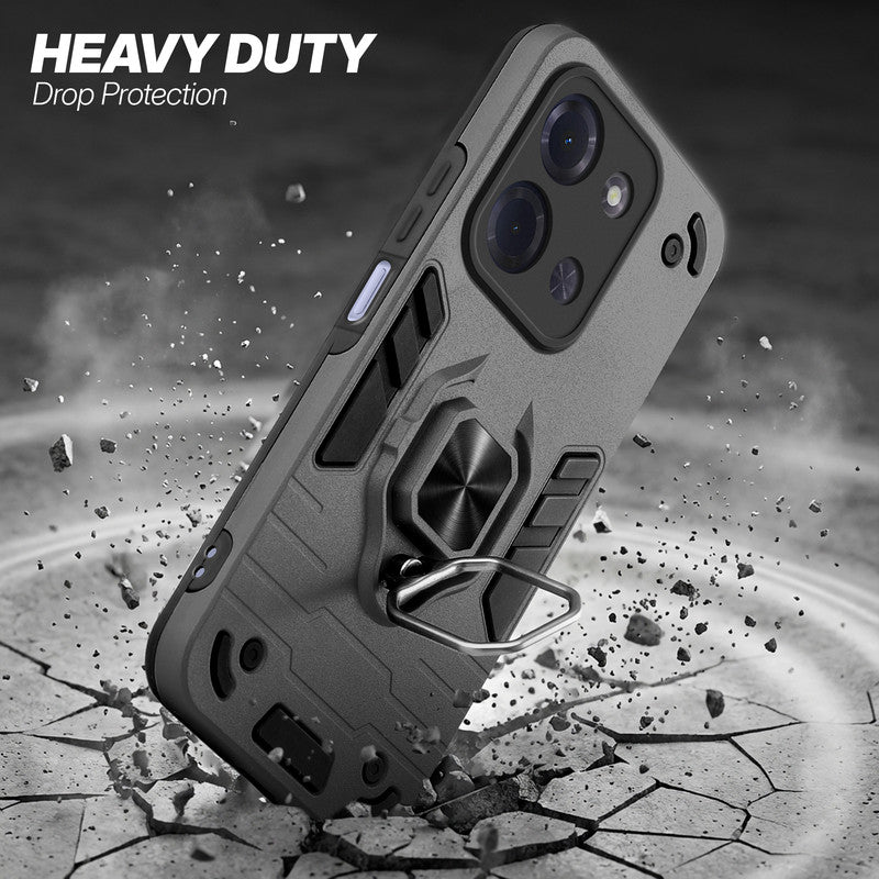 Poco C85 5G protective case illustrating impact drop protection with an impact-resistant frame.
