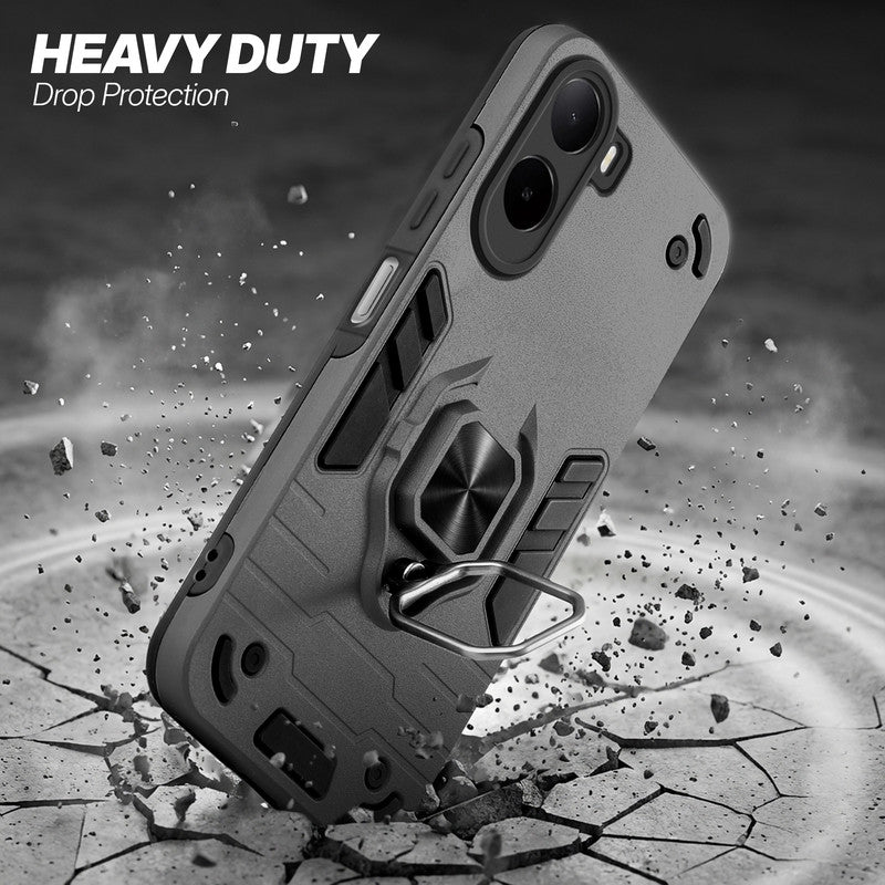 Poco C85x 5G protective case illustrating impact drop protection with an impact-resistant frame.