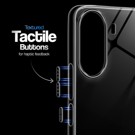 Crystal Clear Anti-Yellow Transparent Back Cover Case With Camera Ring Protection for Poco X7 Pro 5G
