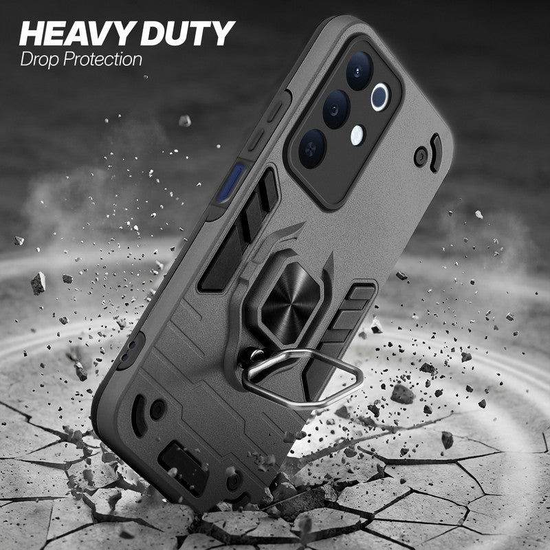 Realme 15x 5G protective case illustrating impact drop protection with an impact-resistant frame.