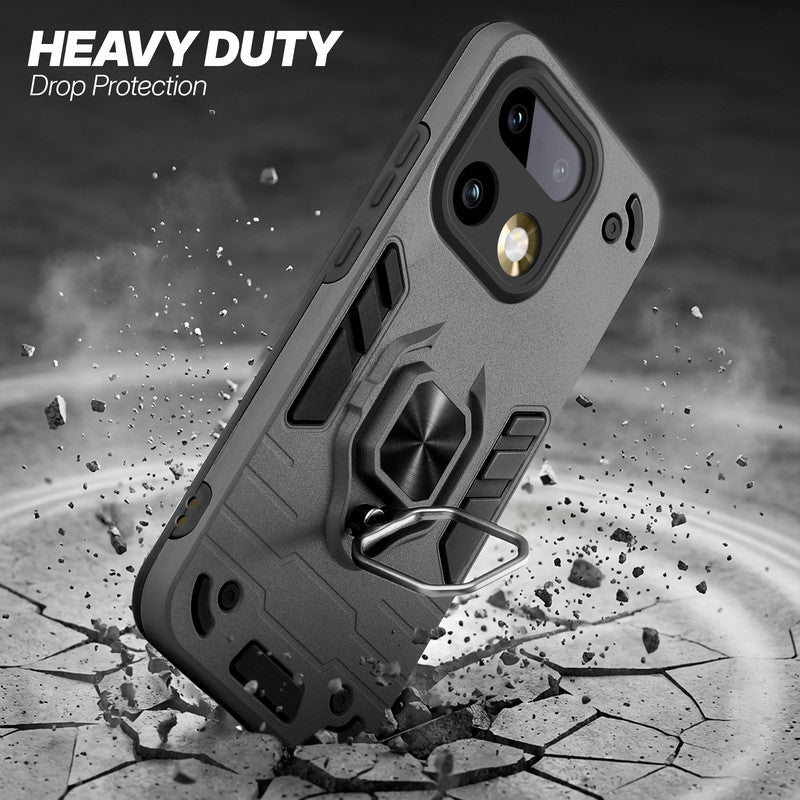 Realme 16 Pro Plus 5G protective case illustrating impact drop protection with an impact-resistant frame.