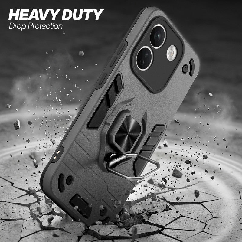 Redmi Note 17 Pro Max 5G protective case illustrating impact drop protection with an impact-resistant frame.