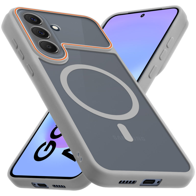 Premium Magnetic Case for Samsung A57 5G with Frosted Back, Soft Silicone Edges & Raised Camera Protection