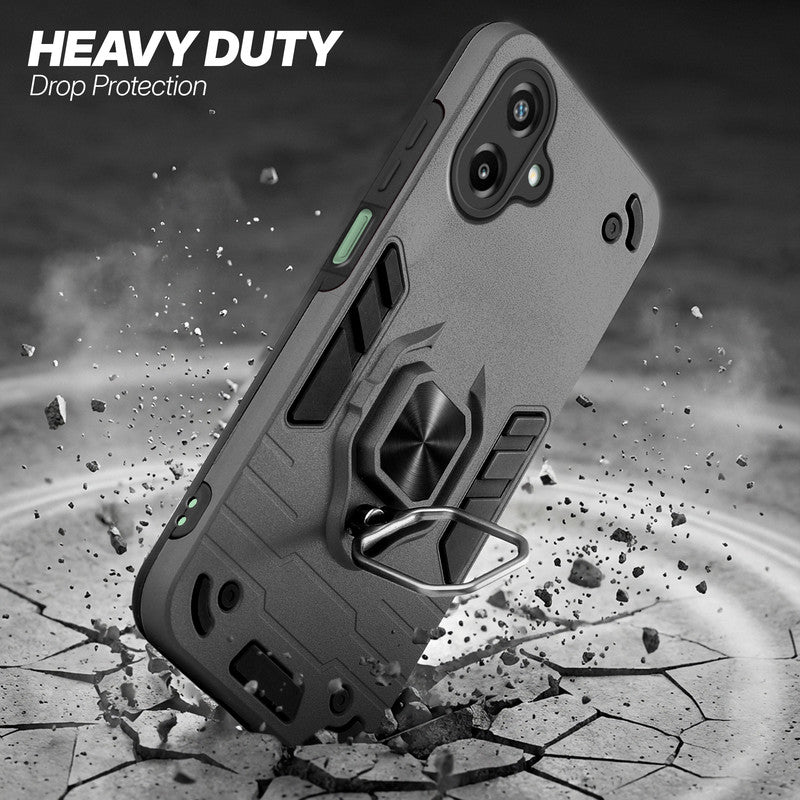 Samsung F70e 5G protective case illustrating impact drop protection with an impact-resistant frame.