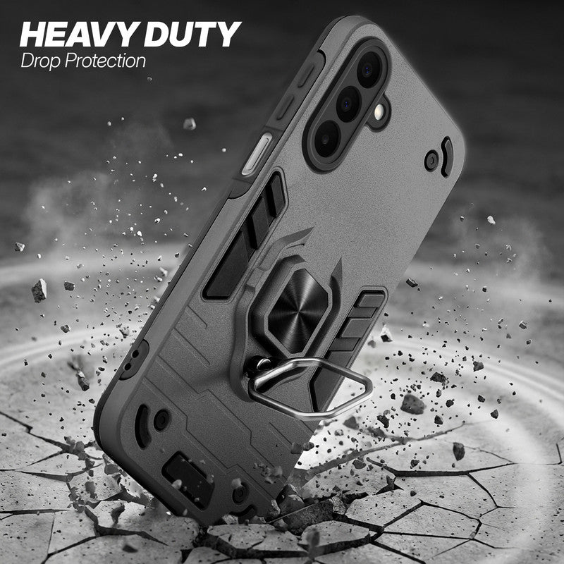 Samsung M47 5G protective case illustrating impact drop protection with an impact-resistant frame.