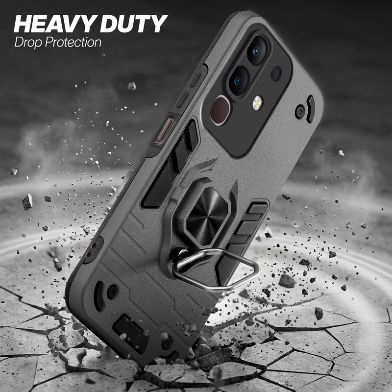 Vivo Y31 Pro 5G protective case illustrating impact drop protection with an impact-resistant frame.