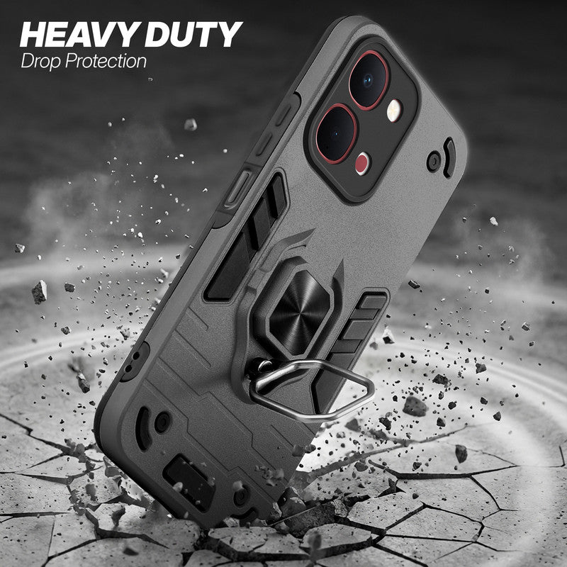 Vivo Y31T 5G protective case illustrating impact drop protection with an impact-resistant frame.