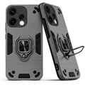 Back view of Oppo Reno 15 5G case highlighting the built-in rotating metal ring holder