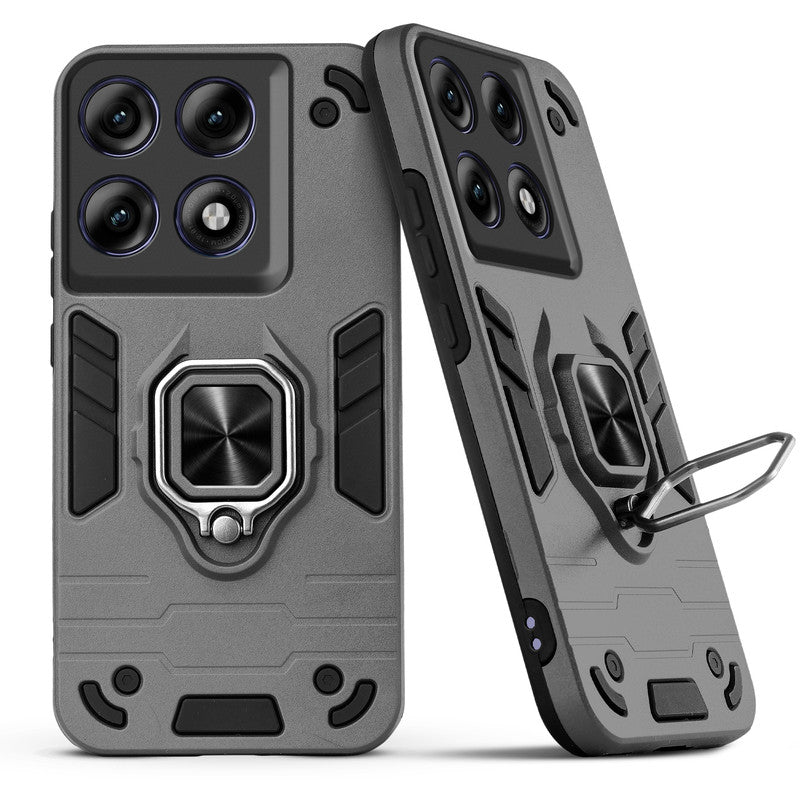 Back view of Motorola Moto Edge 70 Pro Plus 5G case highlighting the built-in rotating metal ring holder