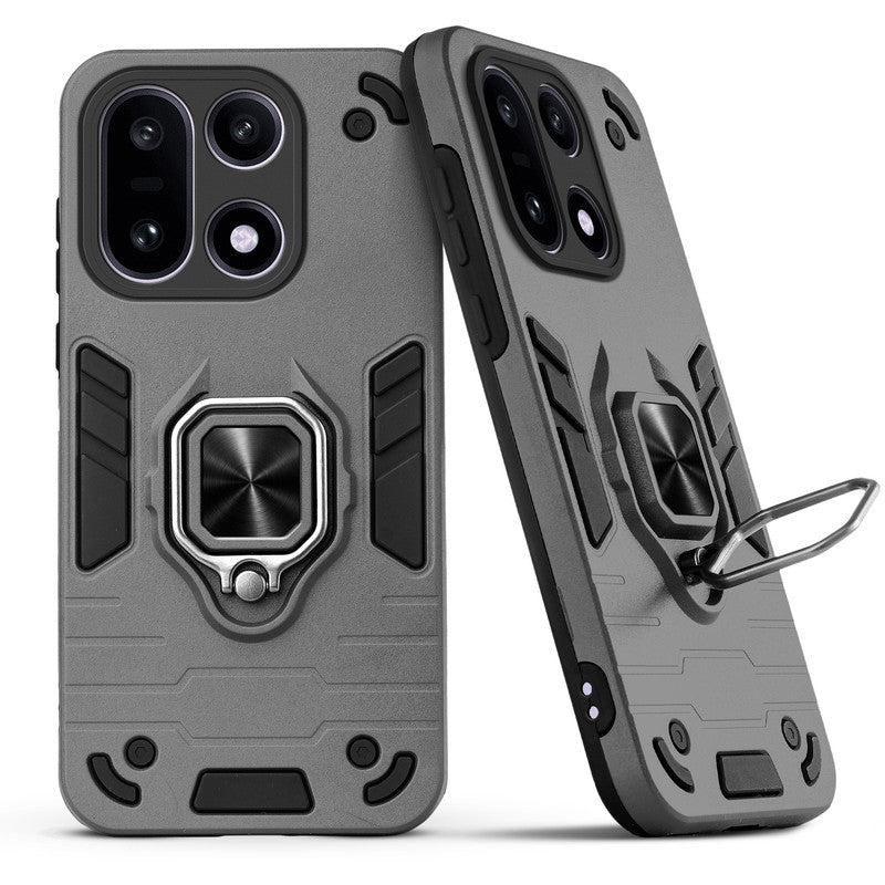 Back view of OnePlus 15 5G case highlighting the built-in rotating metal ring holder
