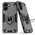 Back view of Oppo A6x 5G case highlighting the built-in rotating metal ring holder