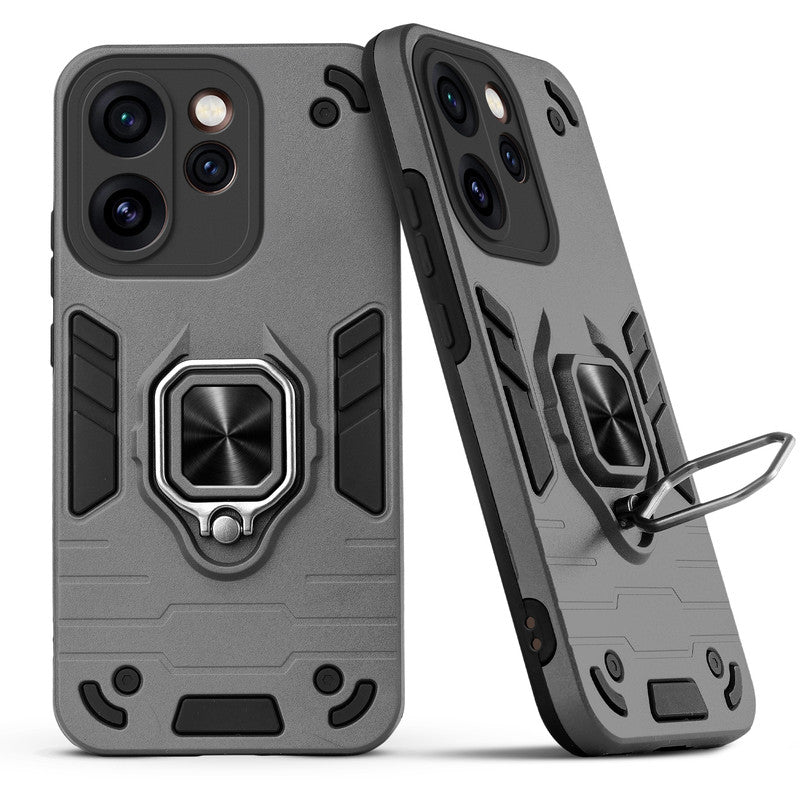 Back view of Oppo Reno 15 Pro Mini 5G case highlighting the built-in rotating metal ring holder