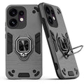 Back view of Oppo Reno 16 5G case highlighting the built-in rotating metal ring holder
