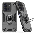 Back view of Poco C85 5G case highlighting the built-in rotating metal ring holder