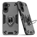 Back view of Poco C85x 5G case highlighting the built-in rotating metal ring holder