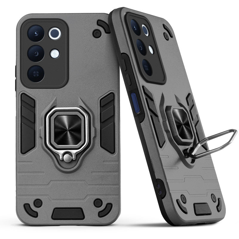 Back view of Realme 15x 5G case highlighting the built-in rotating metal ring holder