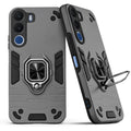 Back view of Realme C100x 5G case highlighting the built-in rotating metal ring holder