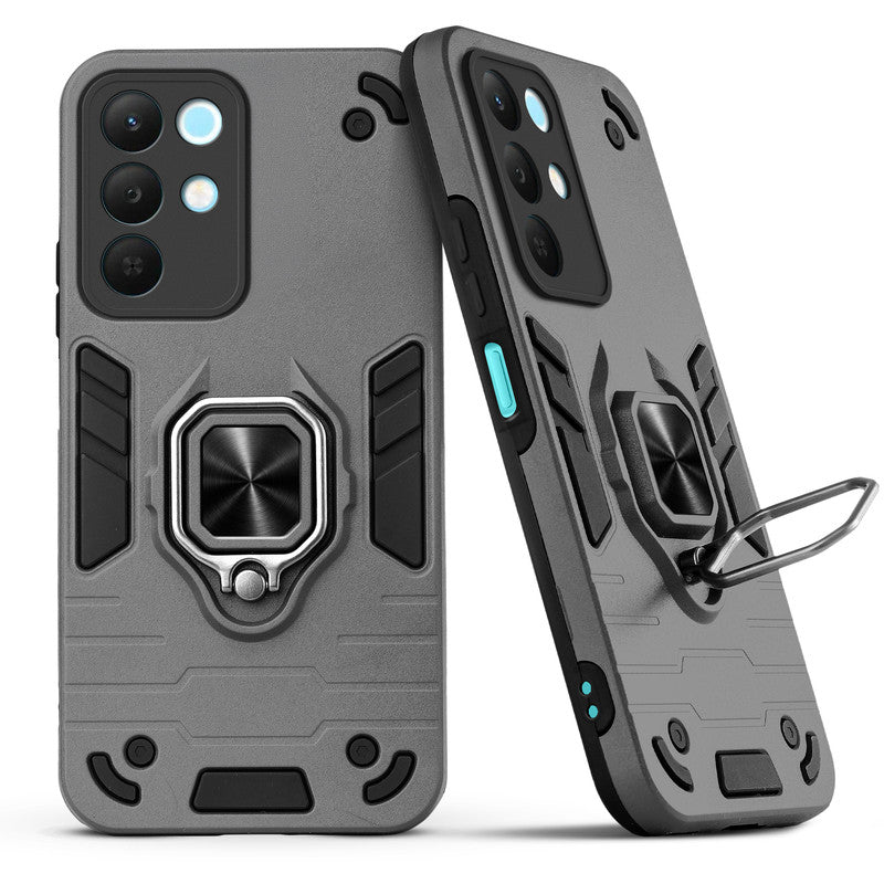 Back view of Realme Narzo 90x 5G case highlighting the built-in rotating metal ring holder