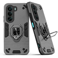 Back view of Realme P4x 5G case highlighting the built-in rotating metal ring holder