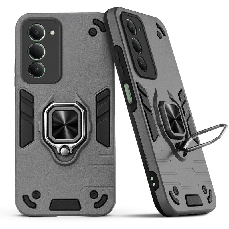 Back view of Redmi Note 15 5G case highlighting the built-in rotating metal ring holder