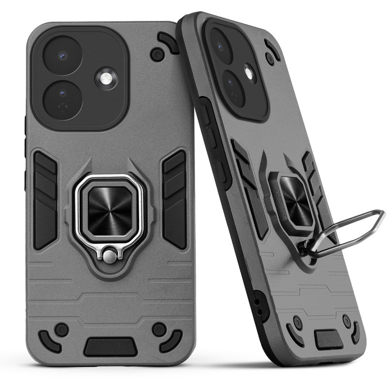 Back view of Redmi Note 17 Pro 5G case highlighting the built-in rotating metal ring holder