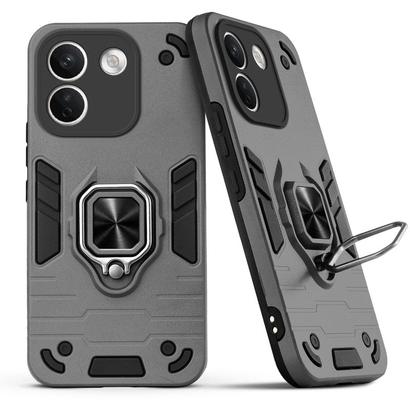 Back view of Redmi Note 17 Pro Max 5G case highlighting the built-in rotating metal ring holder
