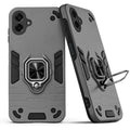 Back view of Samsung M07 case highlighting the built-in rotating metal ring holder