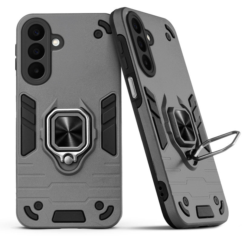 Back view of Samsung M47 5G case highlighting the built-in rotating metal ring holder