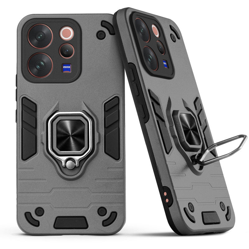 Back view of Vivo V70 5G case highlighting the built-in rotating metal ring holder