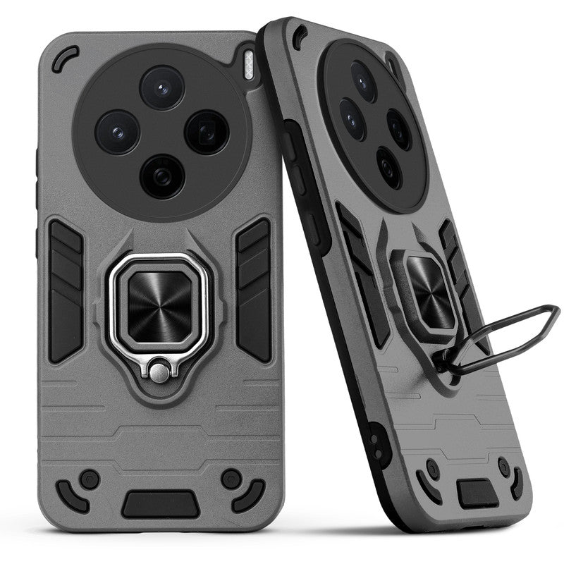 Back view of Vivo X200T 5G case highlighting the built-in rotating metal ring holder