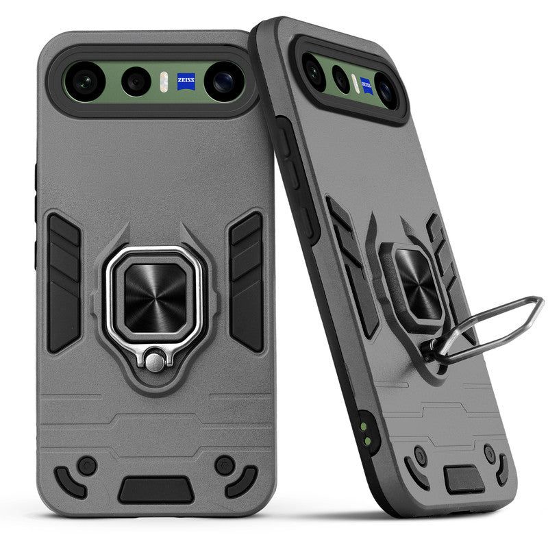 Back view of Vivo X300 FE 5G case highlighting the built-in rotating metal ring holder