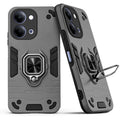 Back view of Vivo Y21 5G case highlighting the built-in rotating metal ring holder