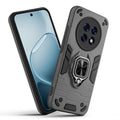 Front and back view of Oppo F31 Pro Plus 5G fitted with a protective case and ring grip