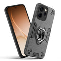 Front and back view of Oppo Reno 15 Pro Mini 5G fitted with a protective case and ring grip