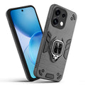 Front and back view of Oppo Reno 16C 5G fitted with a protective case and ring grip