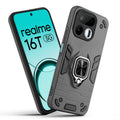 Front and back view of Realme 16T 5G fitted with a protective case and ring grip